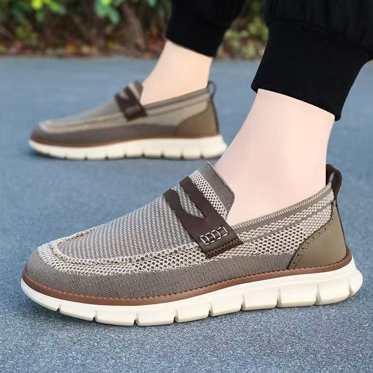 Neue Herrenschuhe fly-gewebte atmungsaktive Stoffschuhe Herren Freizeitschuhe Fahrschuhe