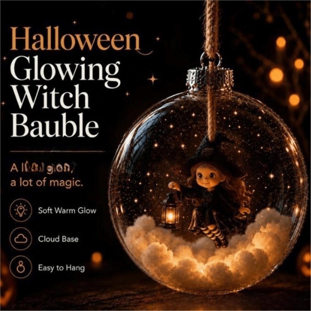 Plastic Halloween Hanging Ball Glowing Ghost Pendant Ball Tree Decoration
