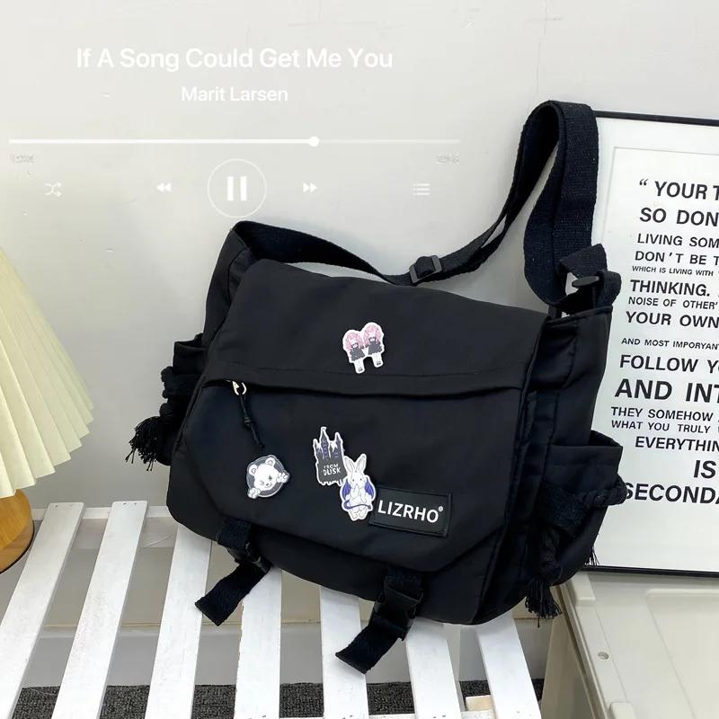 Nové Nylonové Kabelky Taška přes rameno Velká kapacita Crossbody tašky Pro teenagery Brašna Messenger Tašky do školy pro studenty