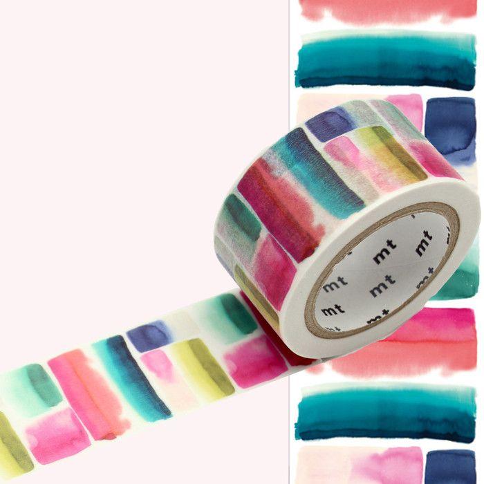 Masking Tape MT BlueBelleGray Muralla aquarelle 2,4cm x 7m