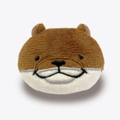 Morisaka Global Mochi Kawaii Face Plush 5 X 2 X 4 Mochi Badge, Brown, Cm, Animal, Soothing, Cute, Series, MOKB-0080KB