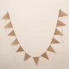 Mori-style Linen Birthday Pennant Banner for Baby's 1st Birthday or 100-Day Celebration Party Decoration