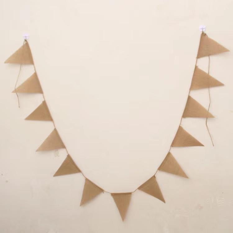 Mori-style Linen Birthday Pennant Banner for Baby s 1st Birthday or 100-Day Celebration Party Decoration