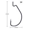 1SET/Offset Worm Hook Set Bionic Fish 6cm V Tail Pesca Gear Crank Swimbait Carp Fishing Tackle Box Bait
