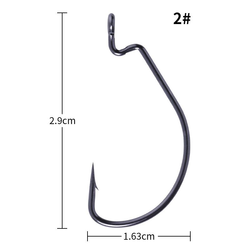 1SET/Offset Worm Hook Set Bionic Fish 6cm V Tail Pesca Gear Crank Swimbait Carp Fishing Tackle Box Bait