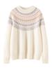 Women's Soft Cashmere Color Block Sweater - Skin-Friendly, Age-Reducing Knitwear for Autumn/Winter