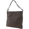 Fendi One Belt Shoulder Bag Zucchino Brown Canvas Unisex Used