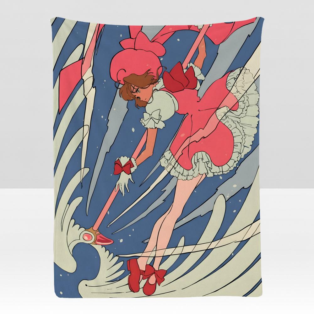anime CCardcaptor SSakura Throw Soft Flannel Blanket for Bed Bedroom Sofa Picnic Throw Skinfriendly Breathable Gift Cover