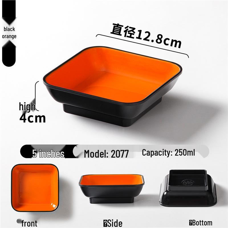 Zweifarbige Melamin-Tischware: Kleines Schalen- und Schalenset für Buffet und Grill-Dipsaucen.