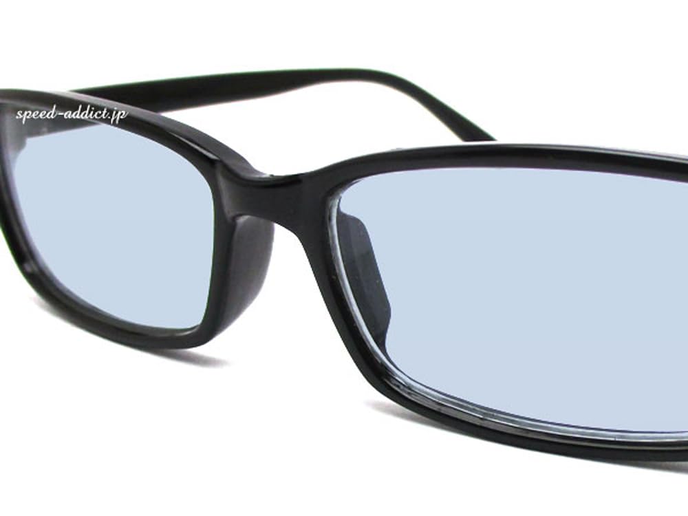 SQUARE SHADE NARROW SUNGLASS shade narrow BLACK x LIGHT BLUE [SPEED ADDICT] (square sunglasses)