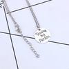 Fashion Round Medallion Neck Chain with YOU ARE MY PERSON Letters Creative Lover Necklace