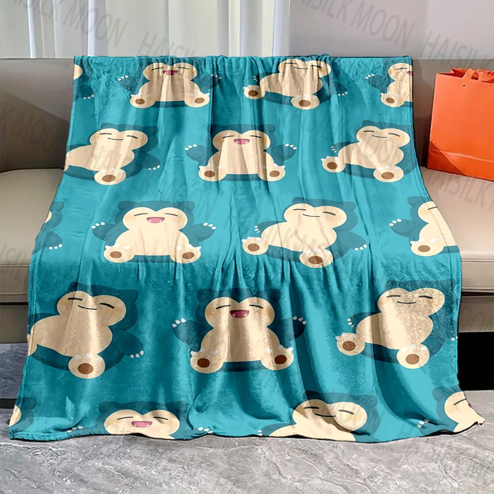 1PC Cartoon Pokémon Characters Print Blanket Fluffy Plush Sofa Bed Blanket for Kids Adults Travel Camping Supplies Car for Gifts