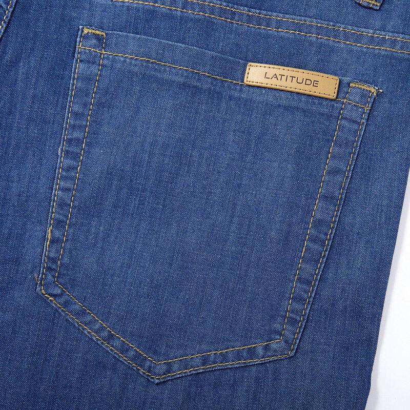 MONTAGUT Men's Silk-Blend Breathable Straight-Leg Denim Jeans