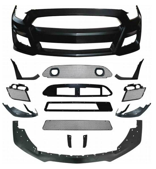 Compatible Front & Rear Bumper, Hood, and Fender for Ford Mustang GT500 Upgrade (2015-2023 Models)