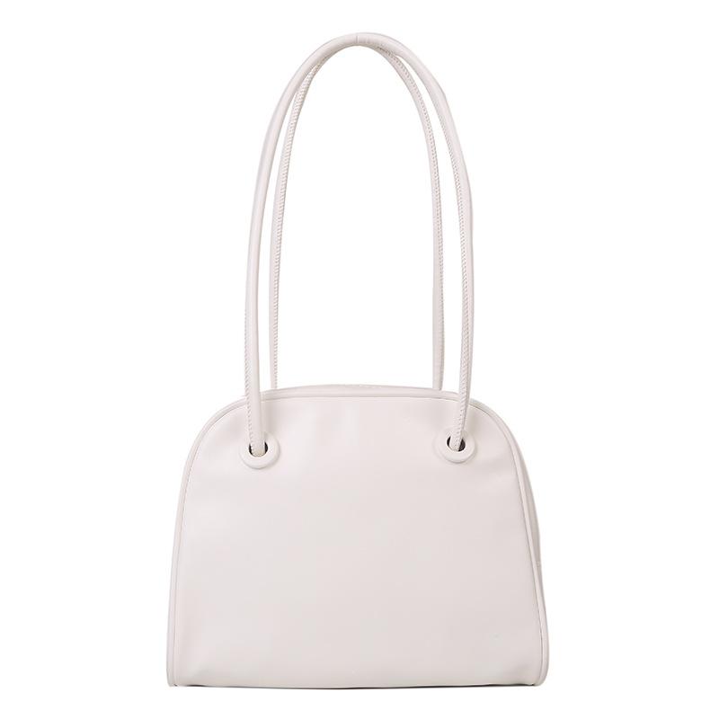 

Мягкая кожа простая сумка подмышку 2025 новая атмосферная сумка через плечо для поездок на работу модная женская сумка простая маленькая сумка белый