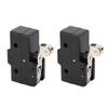 2 Pcs Micro Limit Switch 160OF 42RF 2.7PT 2.4OT 0.5MD 30.2OP 32.5FP NO NC Roller Lever Limit Switch 250VAC