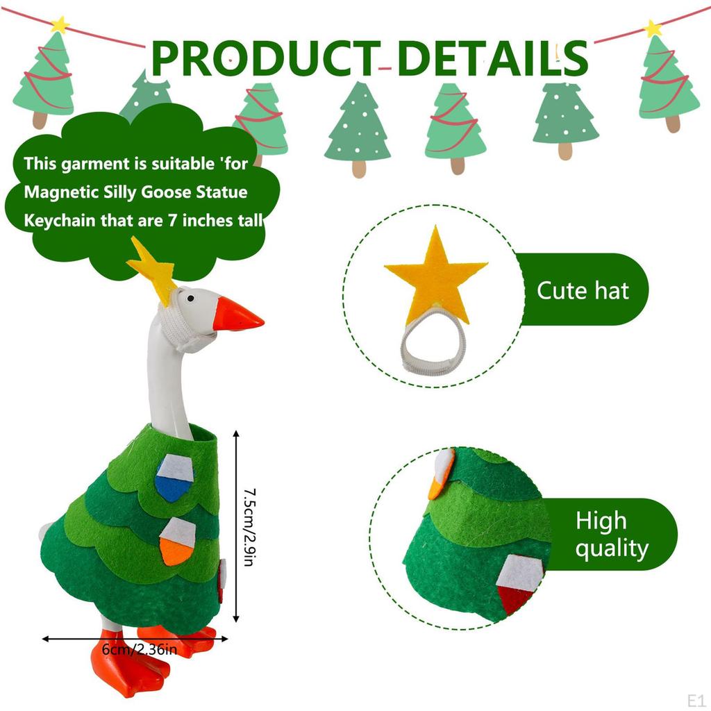 Mini Desk Goose Outfit,Clothes,Figurine Accessories,Cute Ornaments Garden Costume Small Statue