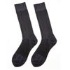 Mens Business Soft Breathable Nylon Sheer Dress Socks Thin See Through Silk Ribs Striped Calf Socks for Formal Use