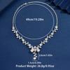 1PC Women's Fashion Trendy Water Drop Leaf Design Necklace Zircon Suitable for Date, Party, Festival Gifts-2171