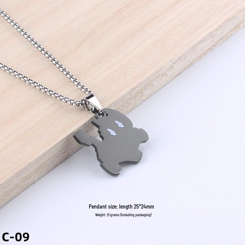 Colier Unisex cu Pandantiv Cruce Stil Hip-Hop - Accesoriu Bijuterie din Oțel Inoxidabil