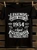 1954 Born 70th Birthday Vintage Legends T-shirt