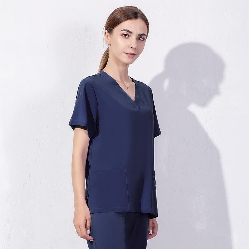1Pc Dental Surgery Workwear Polyester Fiber Hospital Isolation Gown Salon Spa Nurse Solid Color Surgical Pajamas Doctor