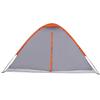 Vidaxl Tenda da Campeggio, 4 Persone, Grigio-Arancione, Impermeabile