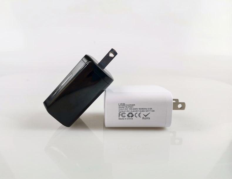 Dual-Port PD20W USB Charger, US Standard - Fast Charging for iPhone and Apple Devices
