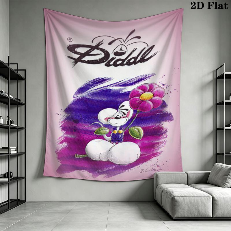diddl Wall Tapestry Aesthetic Wall Hanging Printed Fabric Blanket Decorative Tapestries for Bedroom Living Room Home Decor