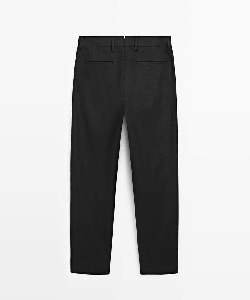 Masimodutti 100% Linen Tailored Suit Pants