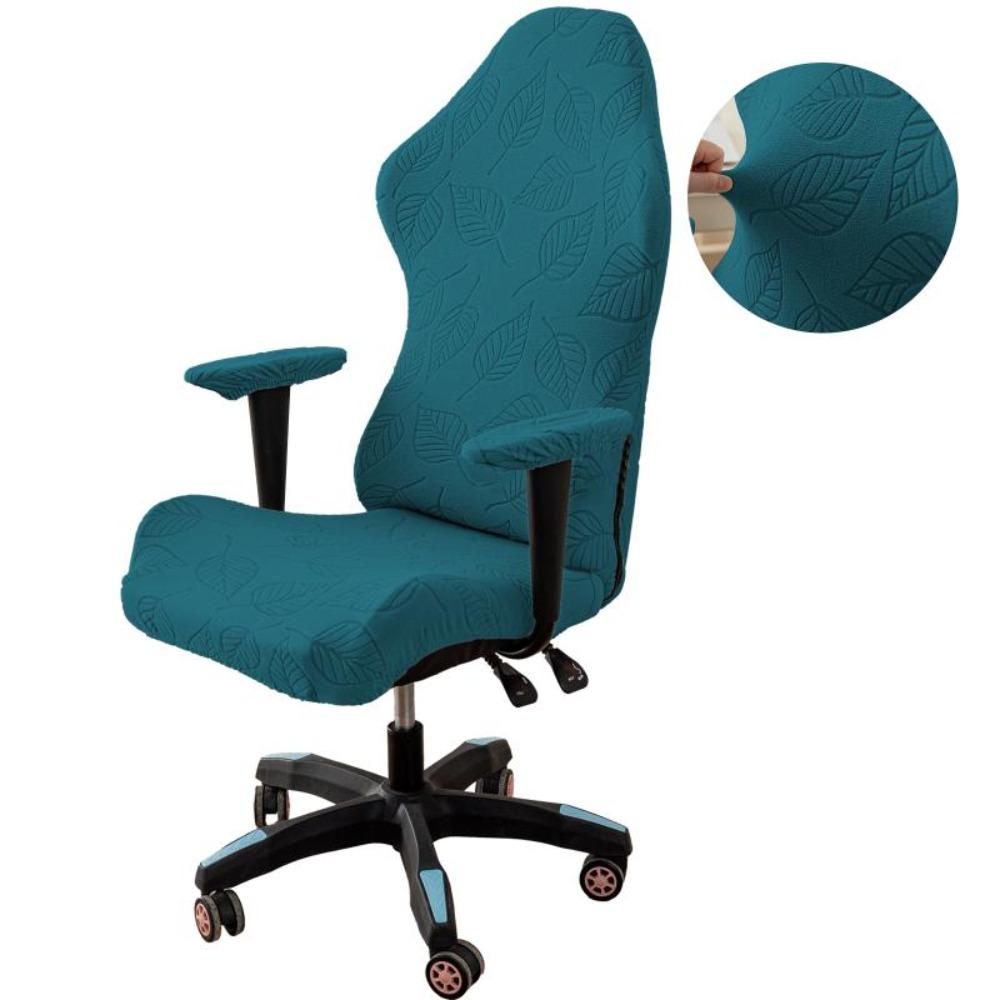 Dustproof Armchair Slipcover Jacquard Pattern Elastic Seat Cover Office Seat Cover Computer Room