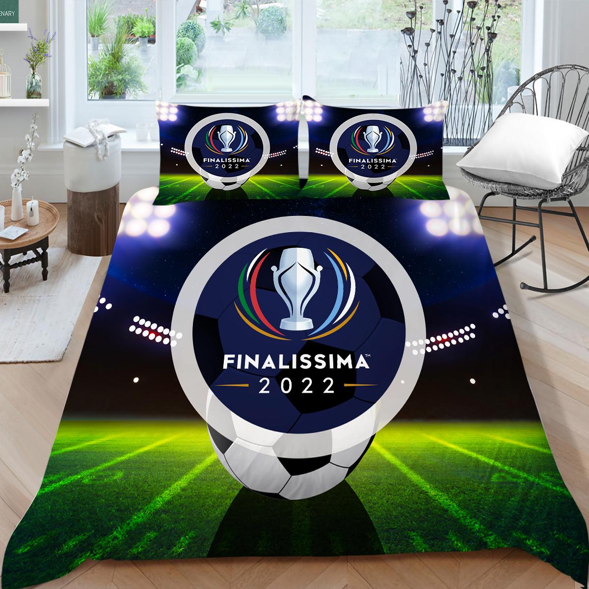 

Комплект пододеяльников для футбола, забавное постельное белье, пододеяльник с принтом мяча, костюм для мальчиков-подростков, одинарный размер, двойной размер, пододеяльник EU Single 135x200cm