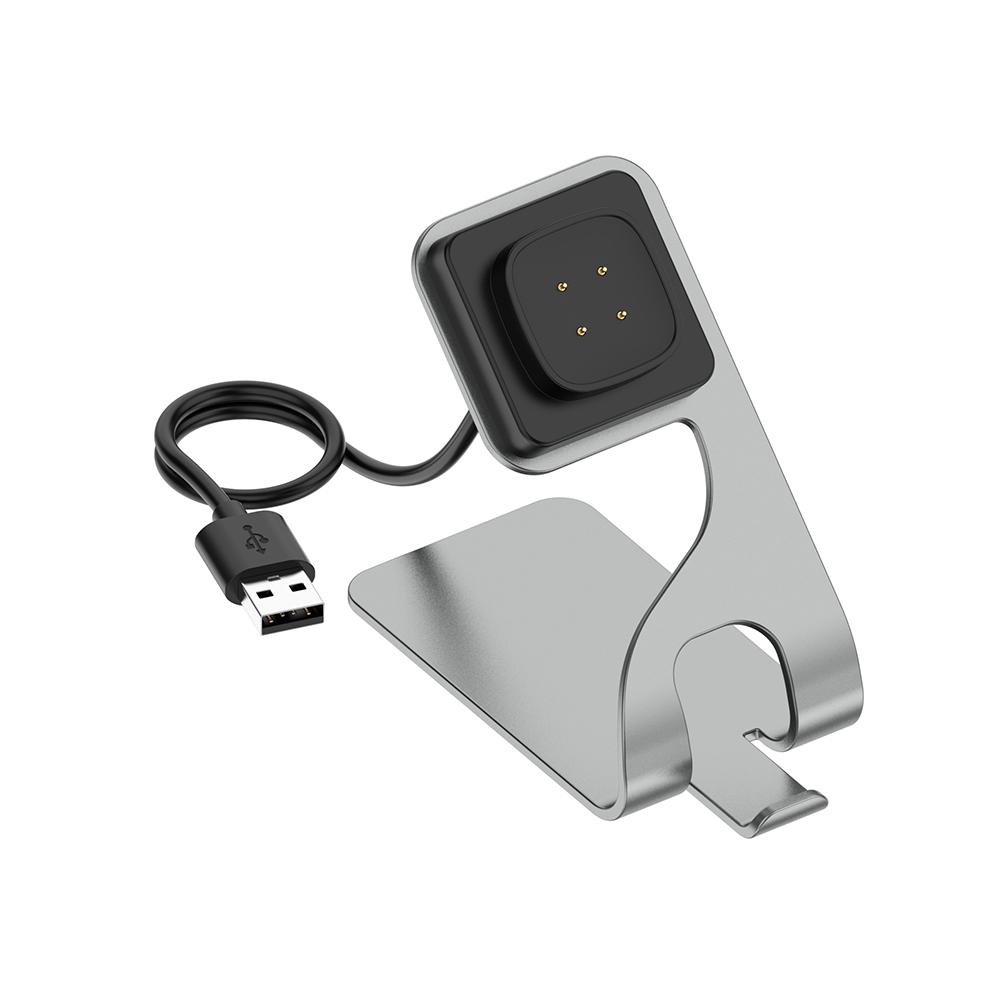 

Магнитный USB-кабель для зарядки, зарядное устройство, сменное зарядное устройство, адаптер питания для Fitbit Ace LTE/Sense/Sense 2/Versa 3/Versa 4 серый