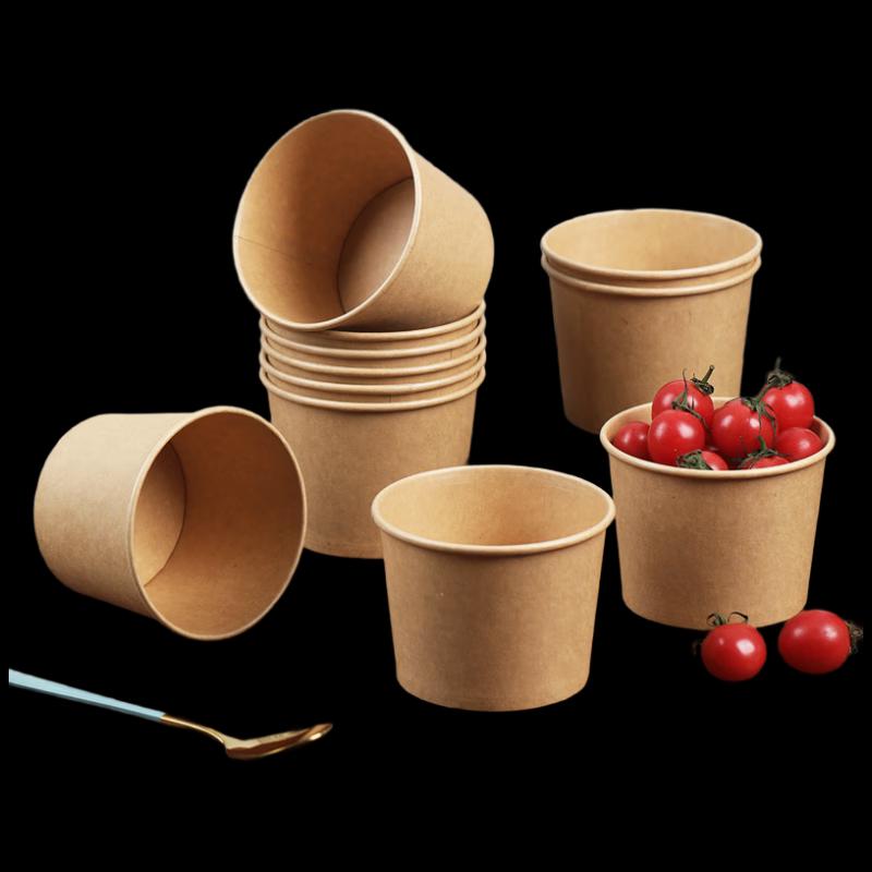 750ml Disposable Paper Bowls for Takeaway, 50 Count