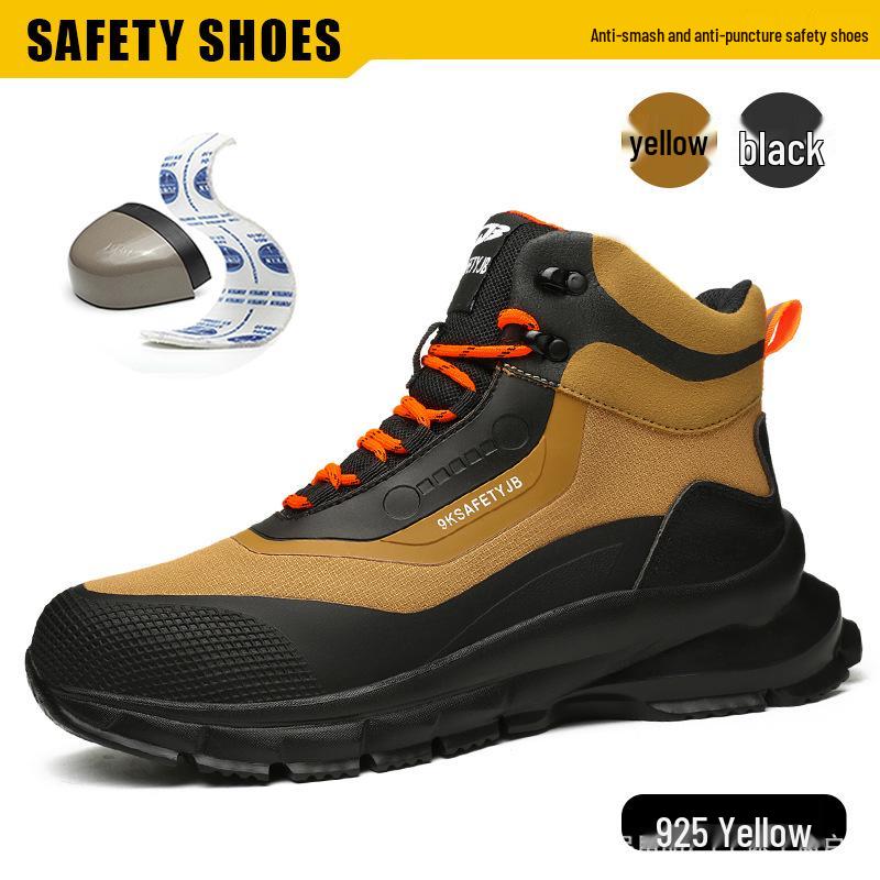 Men's High-Top Waterproof Safety Boots – Anti-Smash, Anti-Puncture, Comfortable for Extended Wear