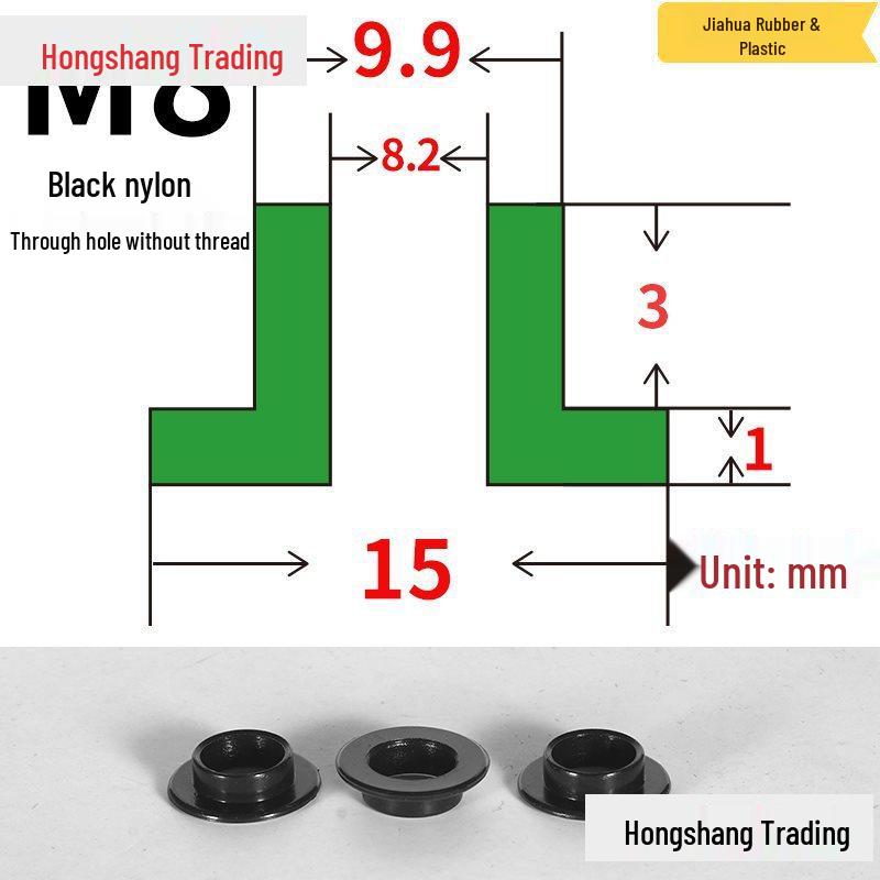 Step T-Shaped Nylon Insulating Bushing Washer, M3-M35 Thread Protection Spacer