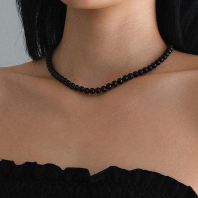 Another Layer Black Onyx Necklace (Silver925)
