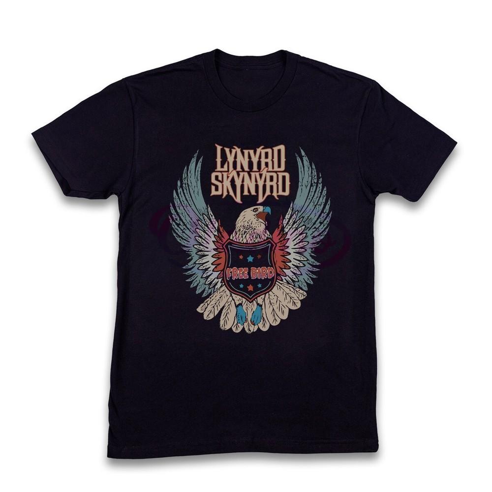 Rare Lynyrd Skynyrd Free Bird T-Shirt, Unisex Black T-shirt, Size S-5XL Unisex T-Shirt XL