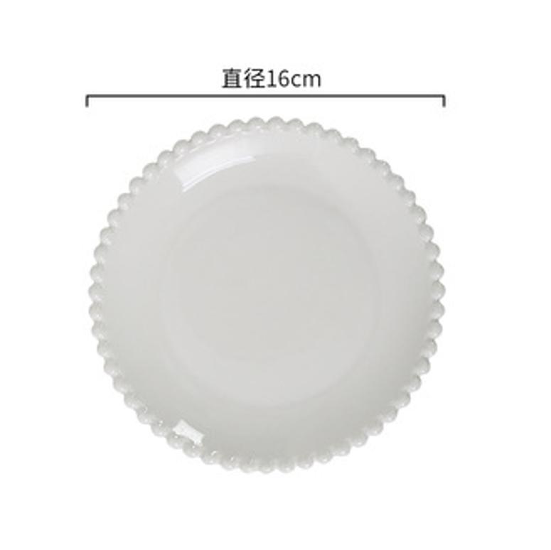 Retro-weißer Perlrand-Keramik-Europäisch-Western-Speisenteller, Kuchen, personalisierter Steakteller, Salatschüssel