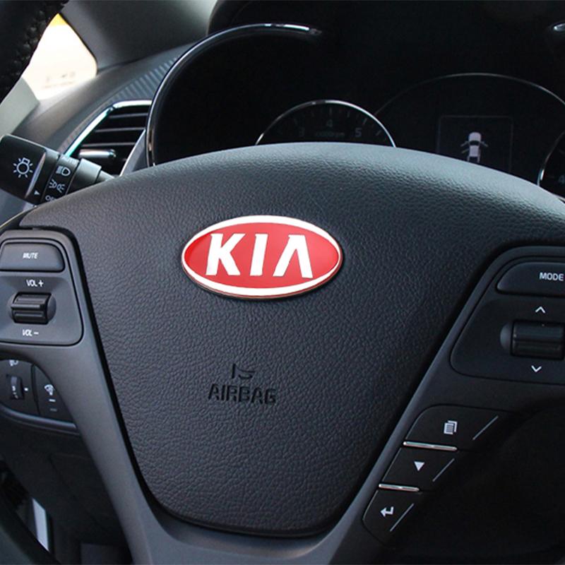 2026 Hot Car Sticker ABS Car Sticker Steering Wheel Emblem Badge For KIA GT Sportage Ceed Sorento Cerato Optima Picanto Rio Soul