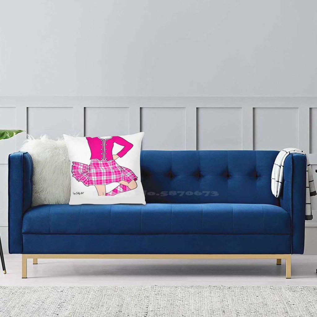 Highland Dancer Hot Pink Soft Comfortable Pillowcase Highland Dancer Highland Dancing Scotland Scottish Dancer Tartan