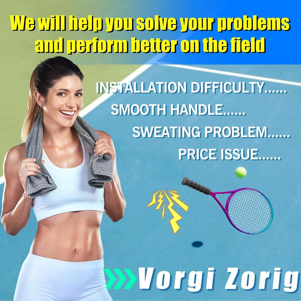 VORHI ZORIG Tennis Racket Grip Tape Tennis Sweatband Badminton Grip