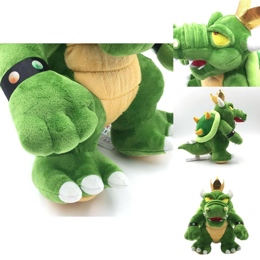 Adorable Super Mario King Koopa Bowser Plush Toy Soft Stuffed Green Animal Doll 12 Inch