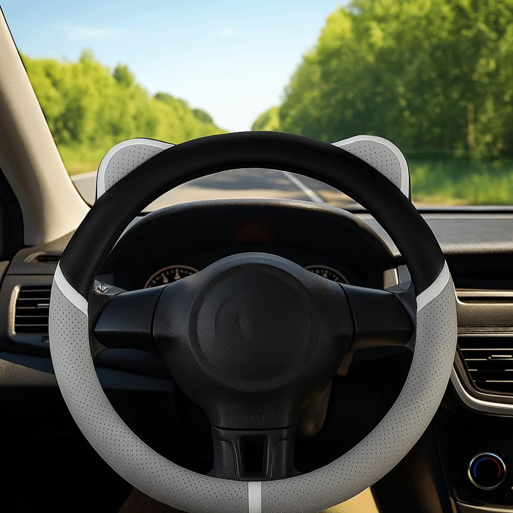 Breathable Car  Steering Cover Sweat Absorbing Steering Wheel Sleeve Cute Handle Cover  All Season