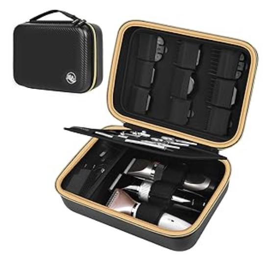 (Bag Only) Barber Accessories Bag for Clippers and Supplies, Mens Hair Trimmers Box, Portable Clipper Storage Holder Organizer