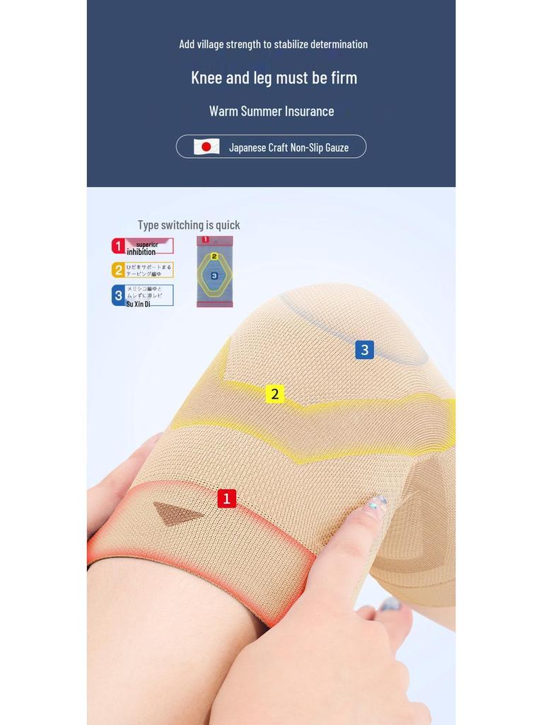 Dámský ultratenký bezešvý návlek na ochranu kolen: Protiskluzové, Hřejivé, Prodyšné a Neviditelné na Jaro/Léto
