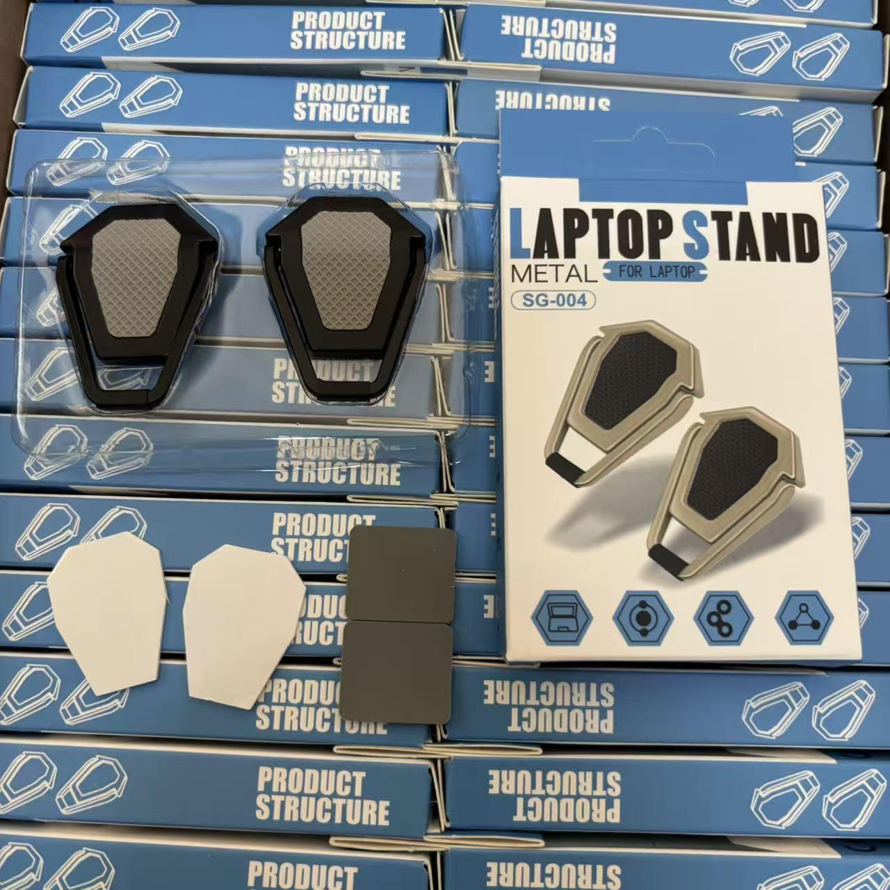 Invisible Shield Laptop Stand: Compact Zinc Alloy Foldable Riser