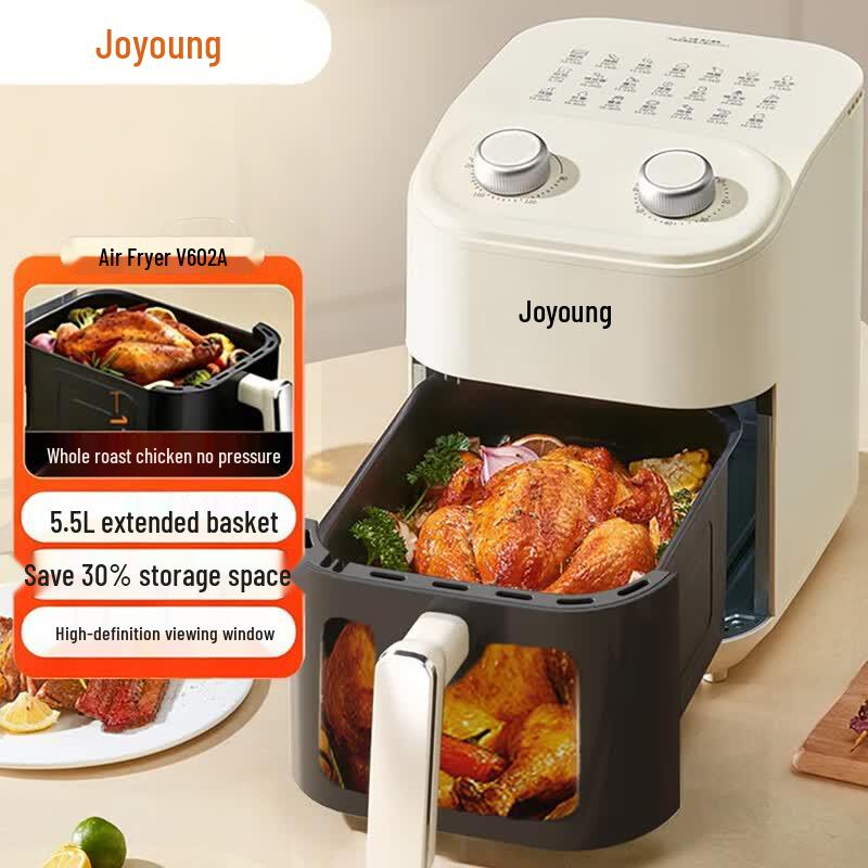 Joyoung 5.5L Air Fryer with Steam Roast & Visual Window