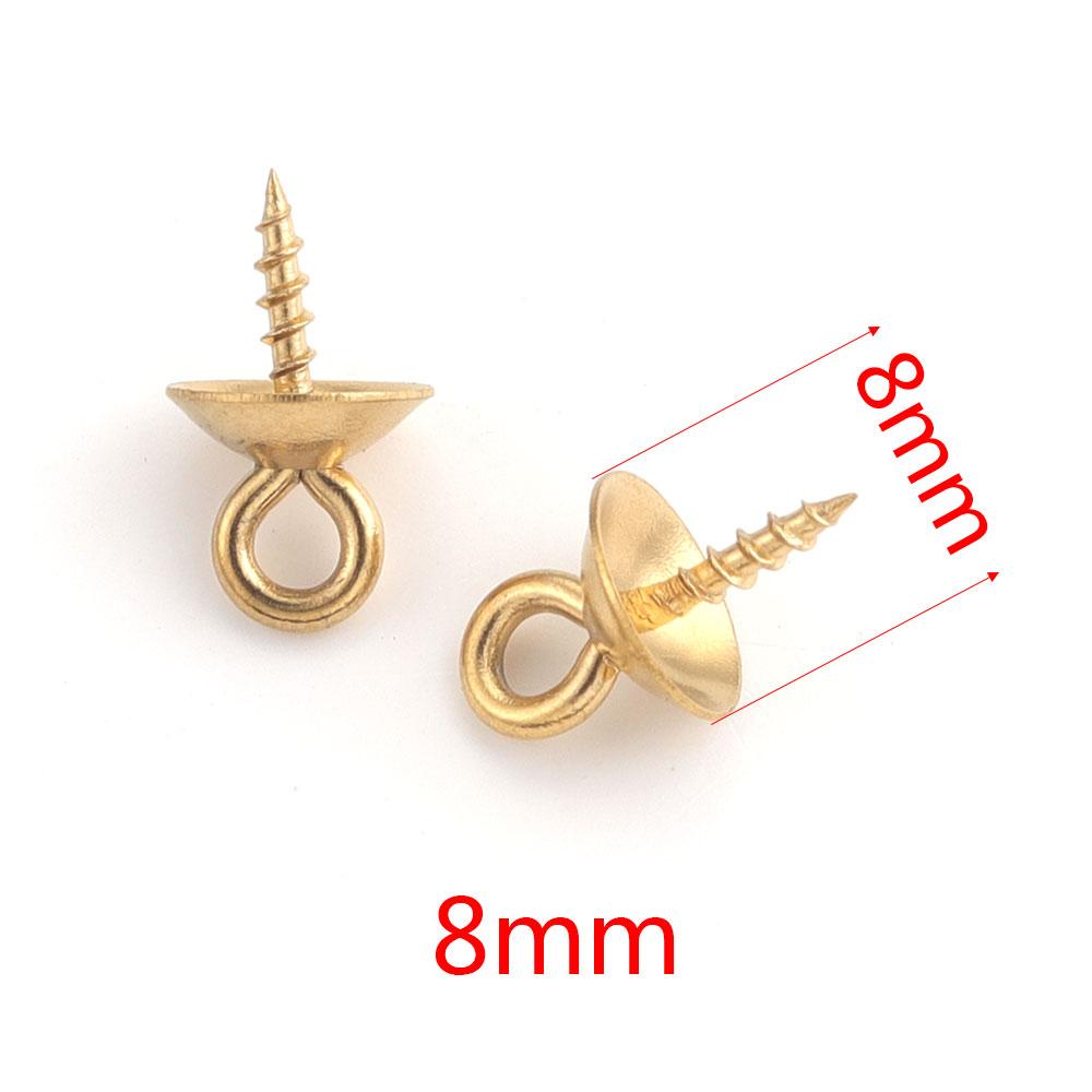 

20 шт. Подвески из нержавеющей стали с глазками-штифтами, винтовыми глазками, бейлами, бусинами со сквозным отверстием, концевыми колпачками, коннекторы для подвесок DIY, фурнитура для ювелирных изделий