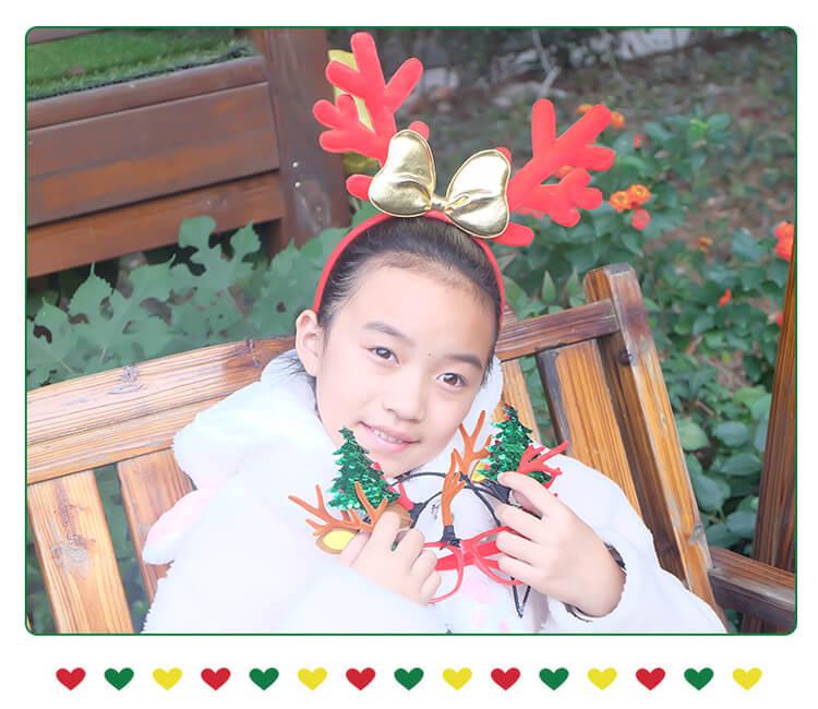 Santa and Antler Flip-Up Christmas Headband